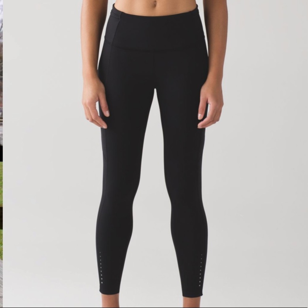 Lululemon Fast And Free 7/8 Tight Black Size 8